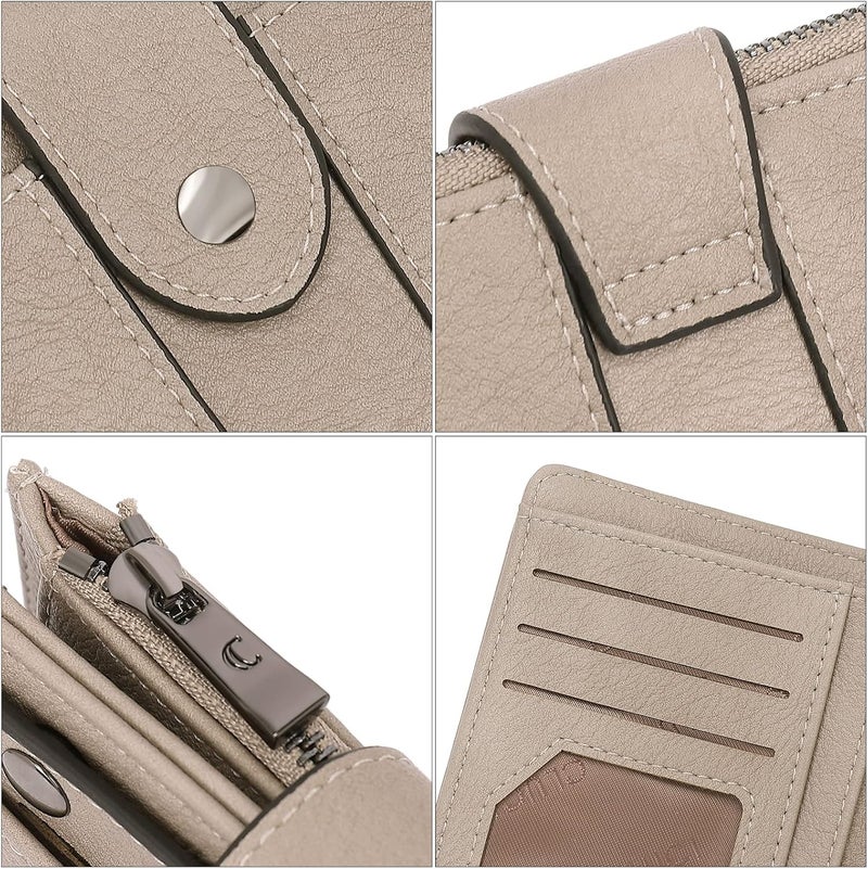 CLUCI Small Wallet for Women Leather Slim Womens Wallet Bifold Multi Card Holder Organizer Designer with Removable ID Window - Image 5